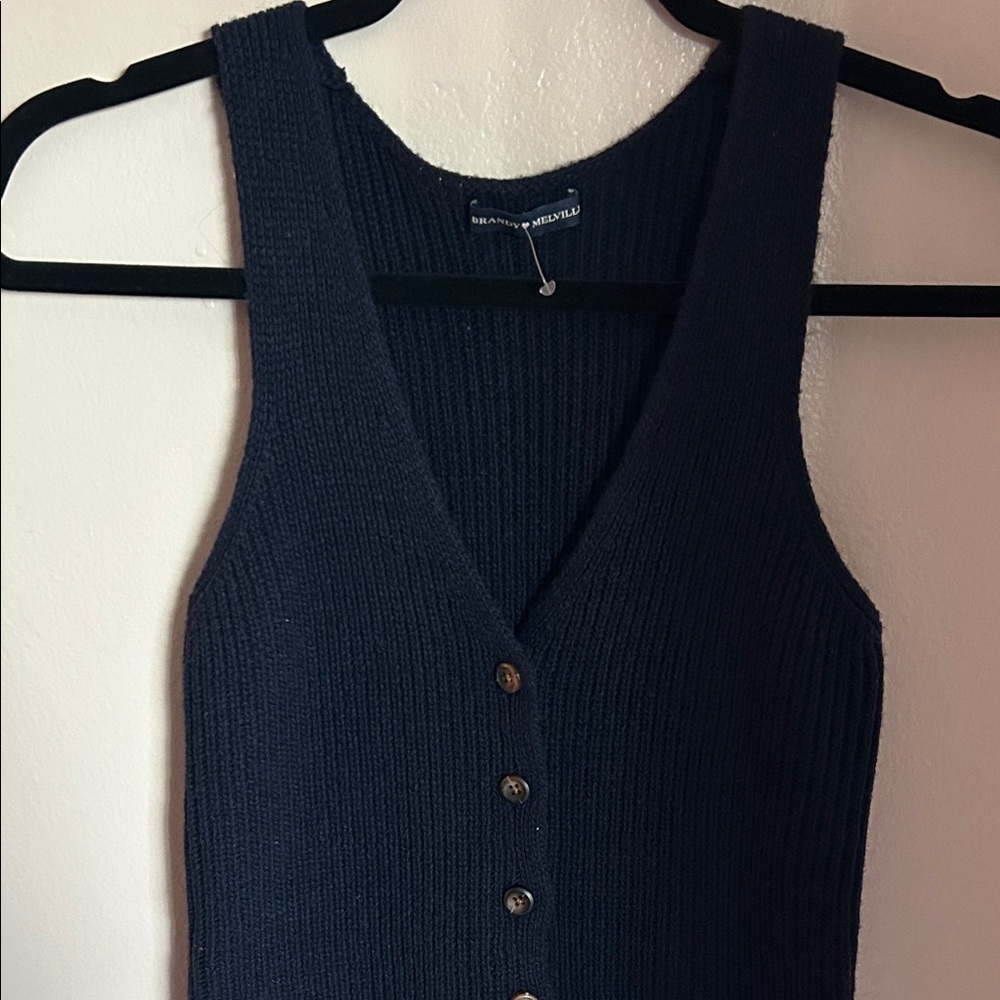 Brandy Melville Navy Sweater Vest